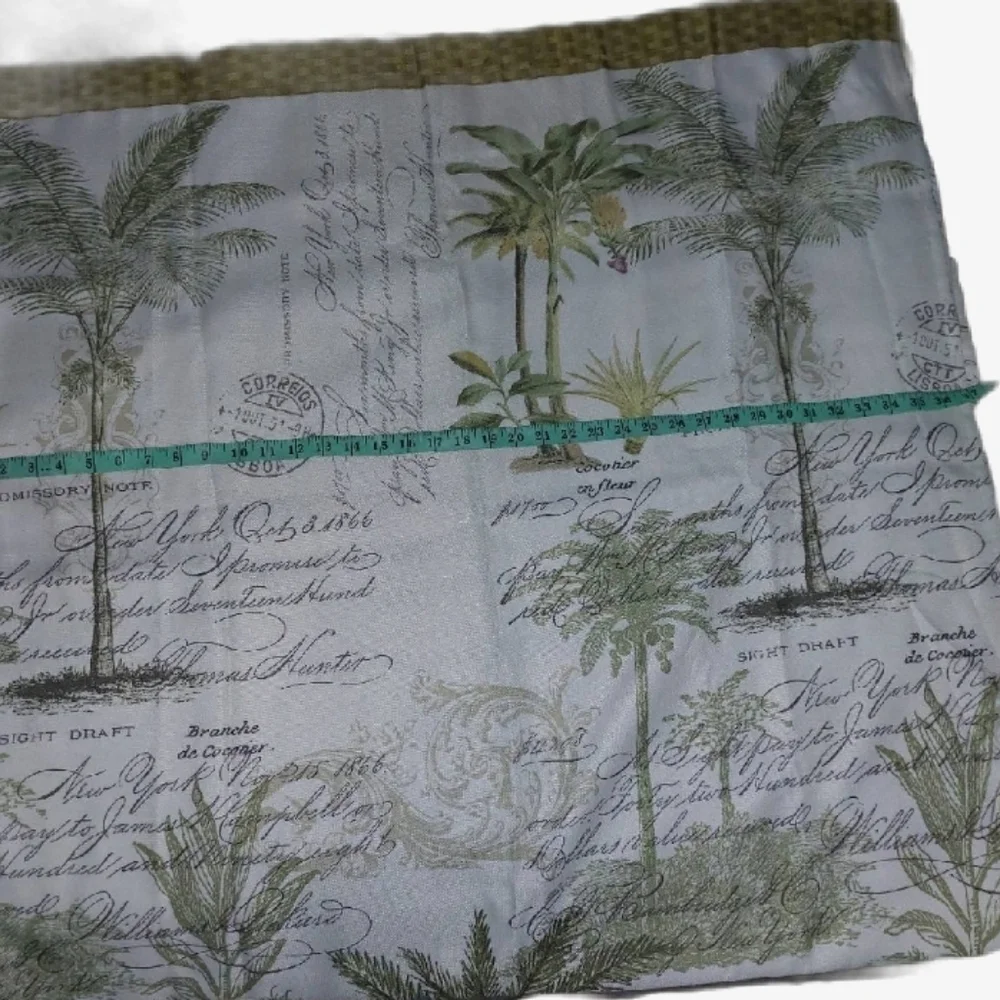 Avanti Linens Fabric Shower Curtains with Palm Design